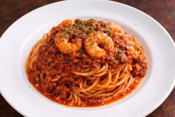 【トマトソース】海老のミートソース